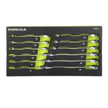 12 PC Metric 12 PT 180P Ratcheting Combination Wrench Set Ratchet Spanners