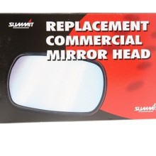 Flat Commercial Mirror Glass Replacement with Head (Standard Commercial Mirror Glass)