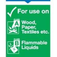 Dry Powder Extinguisher Sign Rigid Polypropylene 300mm x 100mm (Fire Signs)