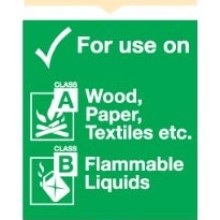 Foam Fire Extinguisher Sign Rigid Polypropylene 300mm x 100mm (Fire Signs)