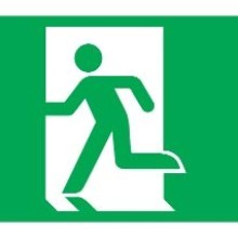 Fire Exit Directional Arrow Rigid Polypropylene 150mm x 450mm (Safe Condition Signs)