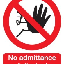 Authorised Personnel Only Sign Rigid Polypropylene (Prohibition Signs)