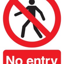 No Entry Sign Rigid Polypropylene (Prohibition Signs)