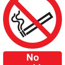 No Smoking Sign Rigid Polypropylene (Prohibition Signs)