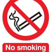 No Smoking (Legally Required) Sign Rigid Polypropylene (Prohibition Signs)