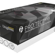 Commercial Black Nitrile Gloves Size L