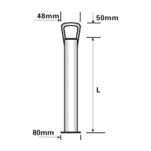 750 x 48mm Propstand With Handle Towbar Accessories Tools & Maintenance