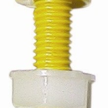 Number Plate Screws & Nuts Pack of 50 (Plastic Screw & Nut) Colour Yellow