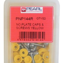 Number Plate Caps & Screws Pack of 50 (SelfTap Screw & Cap) Colour Yellow Tools & Maintenance