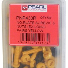 Number Plate Screws & Nuts Long Pack of 50 (Plastic Screw & Nut) Colour Yellow Tools & Maintenance