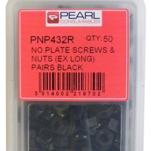 Number Plate Screws & Nuts Long Pack of 50 (Plastic Screw & Nut) Colour Black Tools & Maintenance