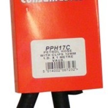 Pearl Rubber Fuel Hose & Clips 1m (Fuel Hose Clips) Size 12mm