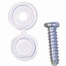 Number Plate Cap & Screw (SelfTap Screw & Cap) Colour White