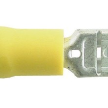 Wiring Connectors Yellow Female Slide On 250 6.3mm Pack of 2 (Yellow Pre Insulated Terminals)