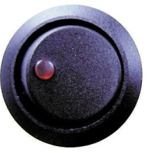 On Off Round Red Spot Switch Red Illuminated (Switches)