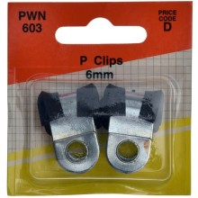 Rubber Lined P Clips Pack of 2 Size 6mm Tools & Maintenance