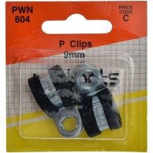 Rubber Lined P Clips Pack of 2 Size 9mm Tools & Maintenance