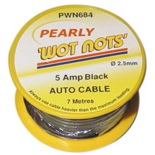 1 Core Cable 7m 5A (Single Core Cable) Colour Black