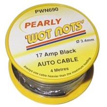 1 Core Cable 4m 17A (Single Core Cable) Colour Black