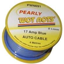 1 Core Cable 4m 17A (Single Core Cable) Colour Blue