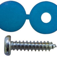 Number Plate Caps & Screws Blue Pack Of 2 (SelfTap Screw & Cap)