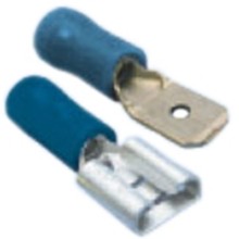 Wiring Connectors Blue Male Female Slide On 6.3mm Pack of 15 (Blue Pre Insulated Terminals)