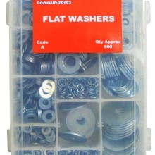 Zinc Plated Washers Flat Assorted Pack Of 800