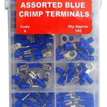 Wiring Connectors Blue Assorted Pack of 285 (Blue Pre Insulated Terminals)
