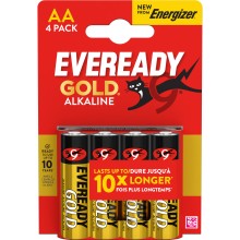 Eveready Gold Alkaline AA Battery 4 Pack EVEREADY S11251