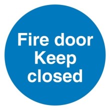 Fire Door Keep Closed Sign Self Adhesive Vinyl 100mm x 100mm (Safe Condition Signs)