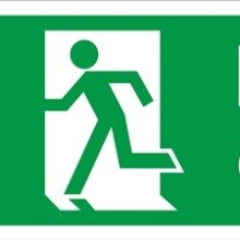 Fire Exit Arrow Left Rigid Polypropylene 150mm x 400mm (Safe Condition Signs)