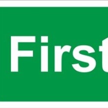 First Aid Sign Self Adhesive Vinyl 100mm x 300mm (Safe Condition Signs)