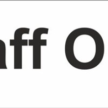 Staff Only Sign Self Adhesive Vinyl 100mm x 300mm (General Site Signs)