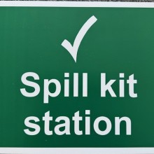 Spill kit station safety sign made from rigid plastic Hazard Signs