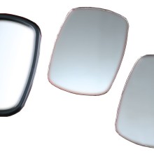 Ford Commercial Mirror Glass Replacement with Base Plate (OE Style Commercial Mirror Glass)