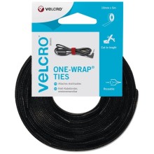 Brand ONE WRAP Reusable Ties 10mm x 5m Black Straps & Ties