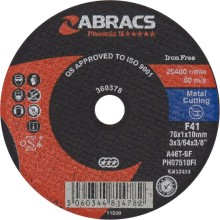 ABRACS Phoenix II Flat Cutting Disc 75 x 1.0 x 10mm (Bench Grinder Brushes Wheels)