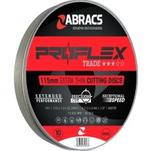 ABRACS Proflex Extra Thin Flat Cutting Disc 115 x 1.0 x 22mm (Tin) (Bench Grinder Brushes Wheels)