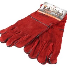 Welders Gauntlets Leather Lined Red (Welding Gauntlets)