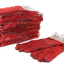 Welders Gauntlets Leather Lined Red (Welding Gauntlets) Tools & Maintenance