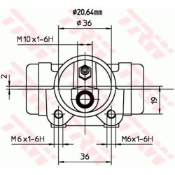 Cylindre de frein de roue TRW BWF137 pour FORD, FORD (JMC) TRANSIT TRW
