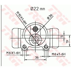 Cylindre de frein de roue TRW BWH168 pour HYUNDAI, RENAULT OE 7701025933 TRW