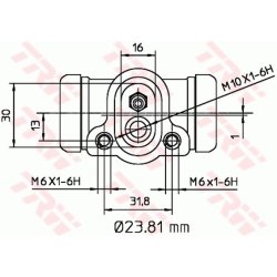 Cylindre de frein de roue TRW BWK103 pour BMW Série 3, référence d'origine 1159569 TRW