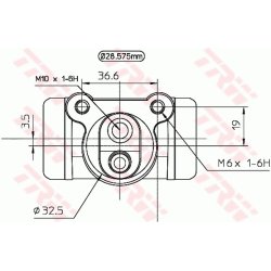 Cylindre de frein de roue TRW BWN158 pour NISSAN TRADE OE 06903-0120- TRW
