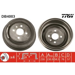 Brake Drum TRW DB4003 OE Ref 90077721