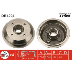 Brake Drum TRW DB4004 OE Ref 6046462