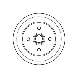 Tambour de frein TRW DB4014 pour AUDI, VW OE 191501615A TRW