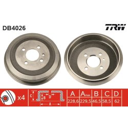 Brake Drum TRW DB4026 OE Ref 1 156 297