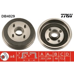 Brake Drum TRW DB4029 OE Ref 6492328