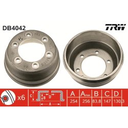 Brake Drum TRW DB4042 OE Ref 76VB-1126-AT